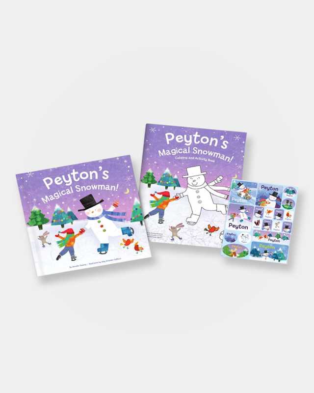 My Magical Snowman Personalized Book, Coloring Book And Sticker Gift Set